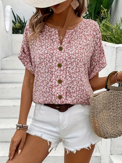 Melanie™ | Stylish Floral Print Blouse